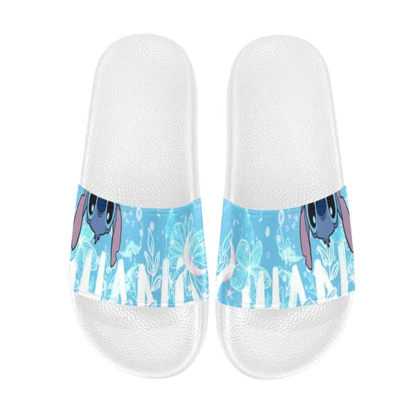 Custom Stitch Slide Sandals for Women Personalized Comfort & Style