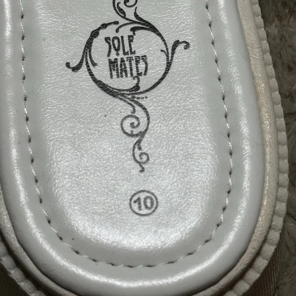 Sole Mates White SlipOnPlatform Wedge Flip Flop Thong Sandals Womens Sz 10- NEW