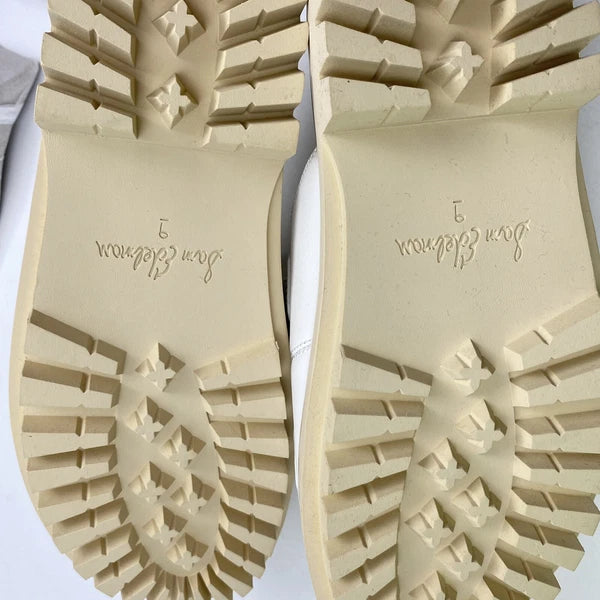 NIB Sam Edelman Women’s Eliana Sandals White Leather Lug Sole Slides 9 M