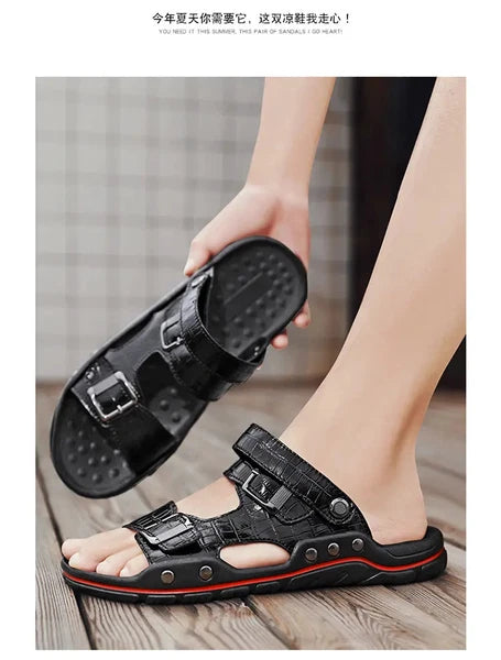 38-48 Plus Size Mens Open Toe Slingback Beach Holiday Summer Slippers Sandals Sz