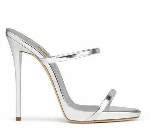 Women's High Heels Party Dress Slides Mules Summer Sandals Banquet Evening Shoes