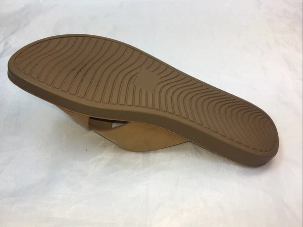 SODA-REFLECT-COFFEE NUBUCK PU X BANDS Slide CASUAL Fashion Women Sandal Slip On