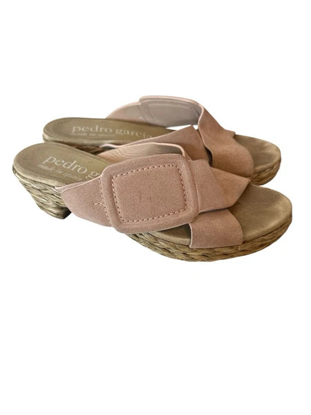 Pedro Garcia Sandals Women's Size 36.5 Braided Raffia Sole Designer Made Spain
