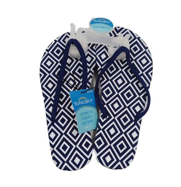 Sun & Sky Womens Fashion Summer Casual Flip Flop Thong Sandals Size 7-8 Set of 2