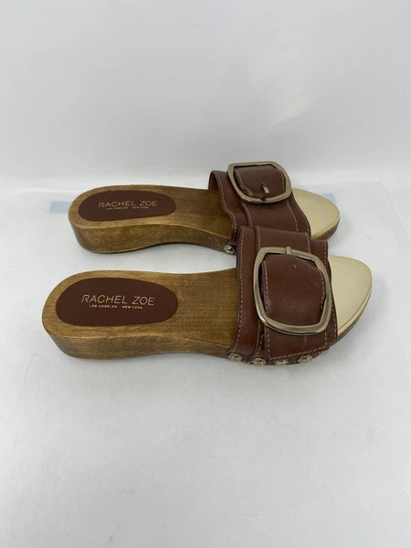 Rachel Zoe Women's Fashion Buckle Open Toe Slide Sandals Women’s Size: 7.5