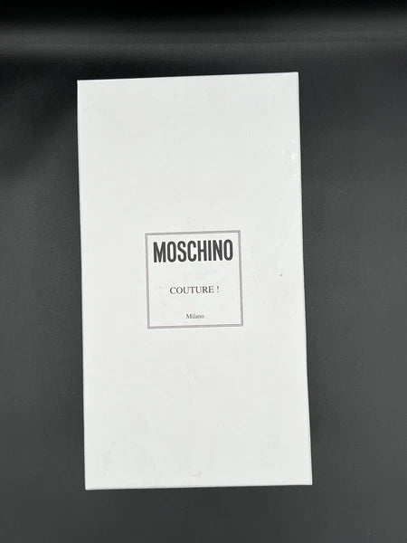 Moschino Womens Wide Logo Rubber White Flat Slip On Pool Slide Sandal US 5/EU 35