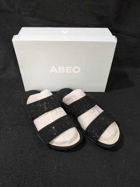 2 pair Abeo Barrie NIB Black/ Grey Tiny Stones Orthotic Sandals Sz 7.5
